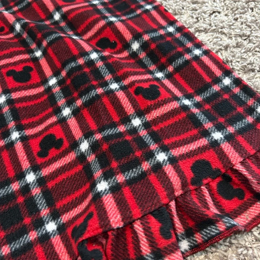 Kids Disney Mickey Mouse Plaid Fleece Nightgown Pajamas Sleepwear Size 6 girls - Picture 2 of 6